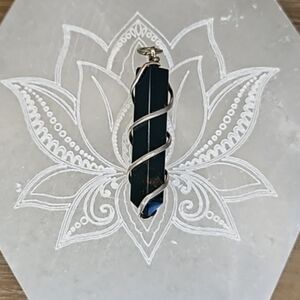 Black Obsidian Silver Pendant